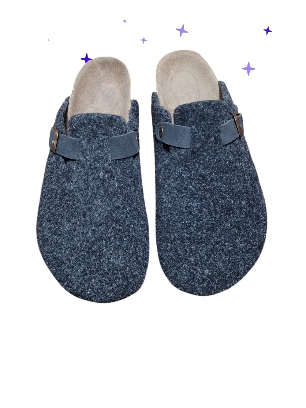 Birkenstock Boston Natural Leather-Felt
